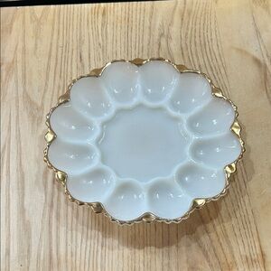 Elegant Gold and White Deviled egg tray